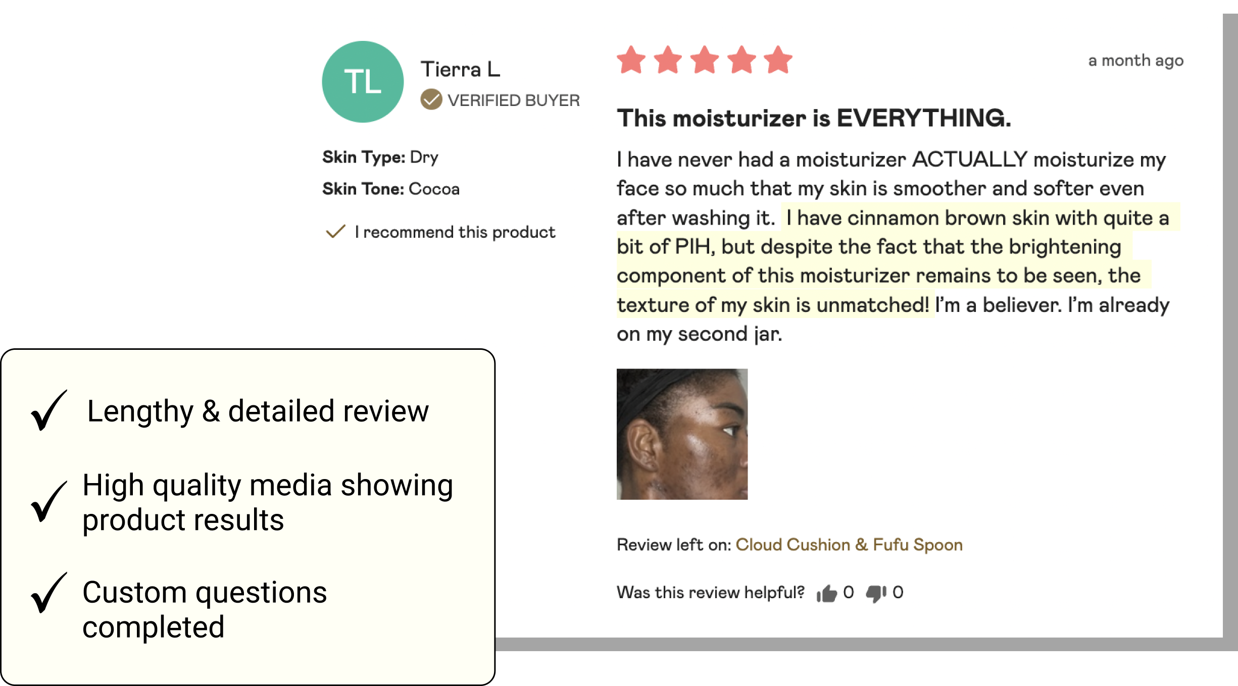 Example of a high quality review