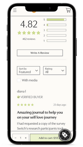 Reviews for The Self-Love Journal by Switch Research - mobile view