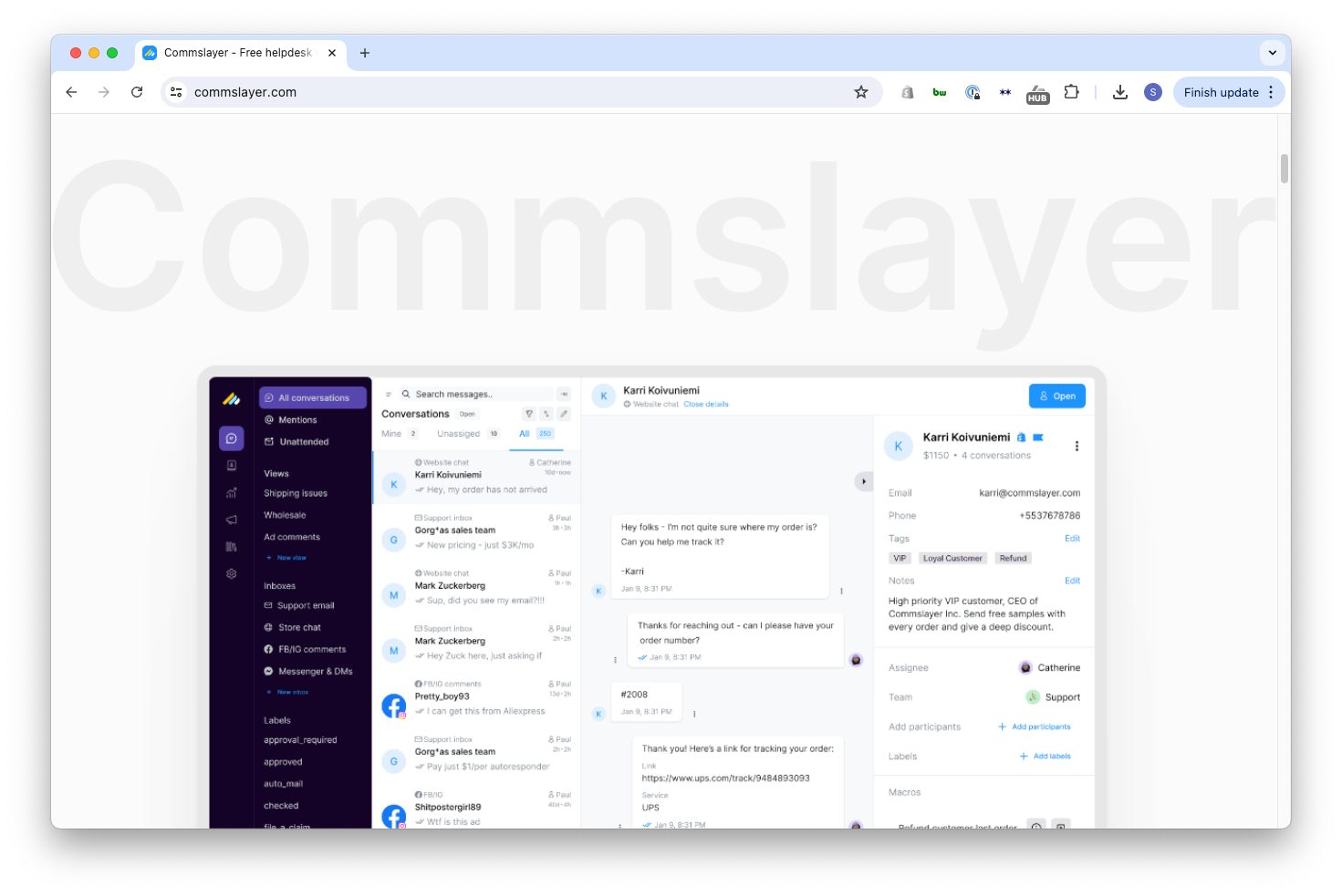 Commslayer homepage